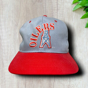 Vintage Houston Oilers Team NFL Snapback Hat Embroidered Drew Pearson Youngan